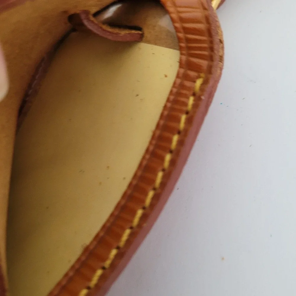 Louis Vuitton Epi Leather Luggage Tag and Poignet Set Kenyan Fawn Brown Vintage